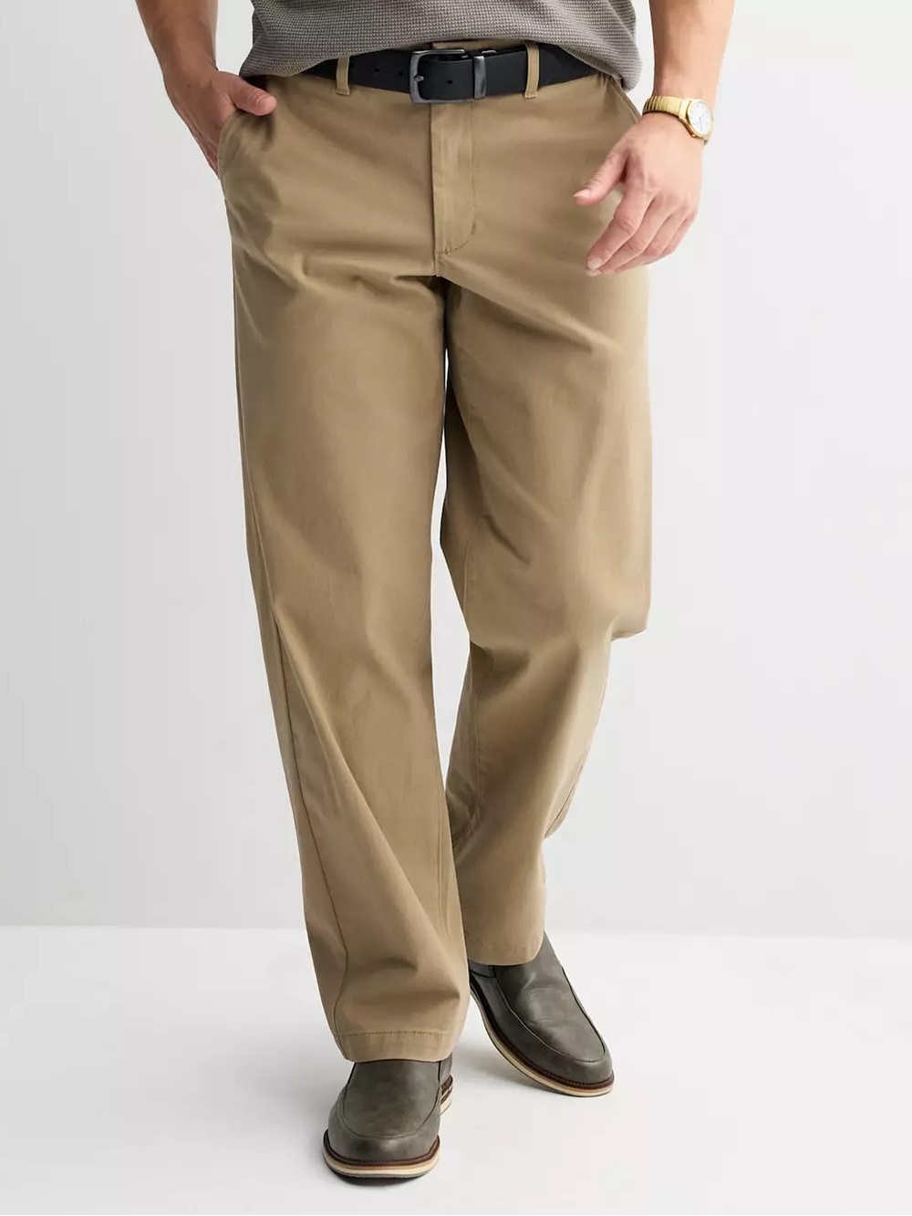 Men's Sonoma Goods For Life® Relaxed Chino Pants lead Gray NWT 34Wx32L